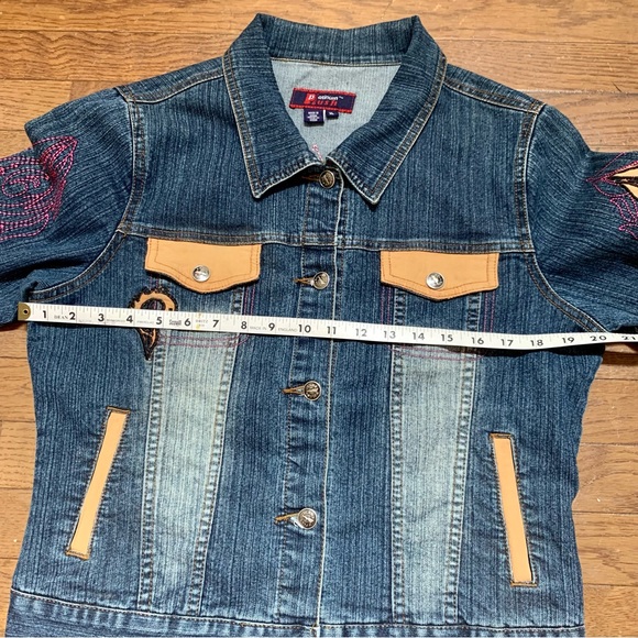 Platinum Plush Women's Embroidered Denim Jacket | Size XL | Denim | Style #9850 - Picture 10 of 11
